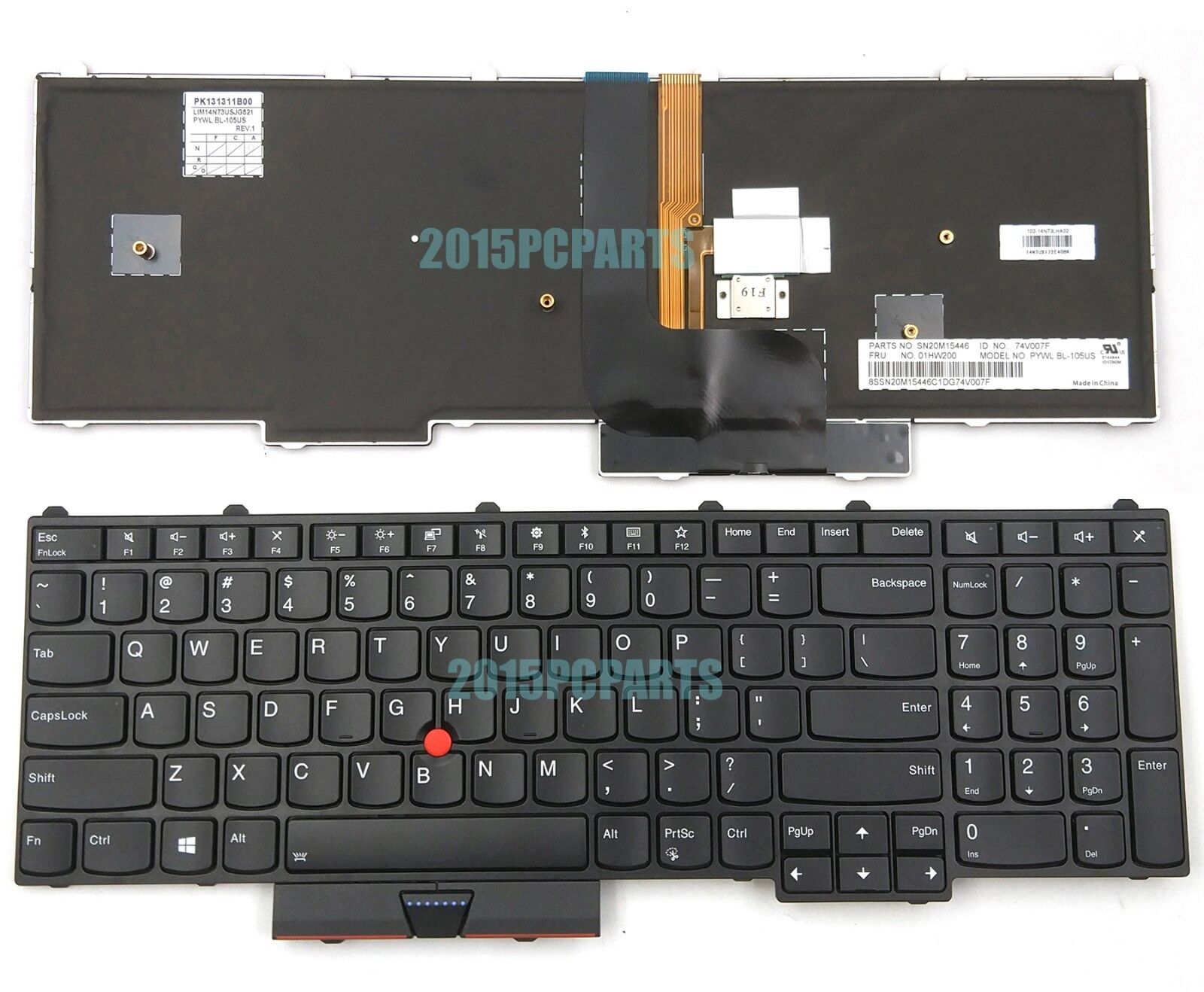 New Original Lenovo Thinkpad P51 P70 Keyboard US Backlit