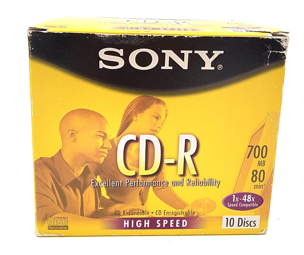 Sony High Speed CD-R 10 Pack 700 MB 80-min 1x-48x NEW