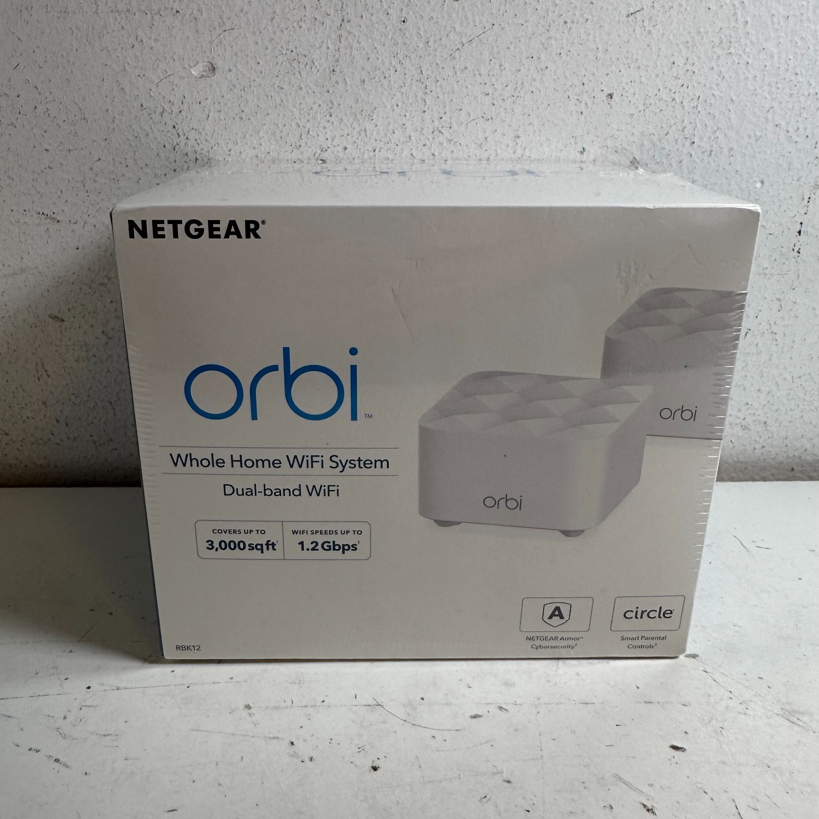 Netgear Orbi RBK12-100NAS White Whole Home Mesh Dual-Band WiFi System Router