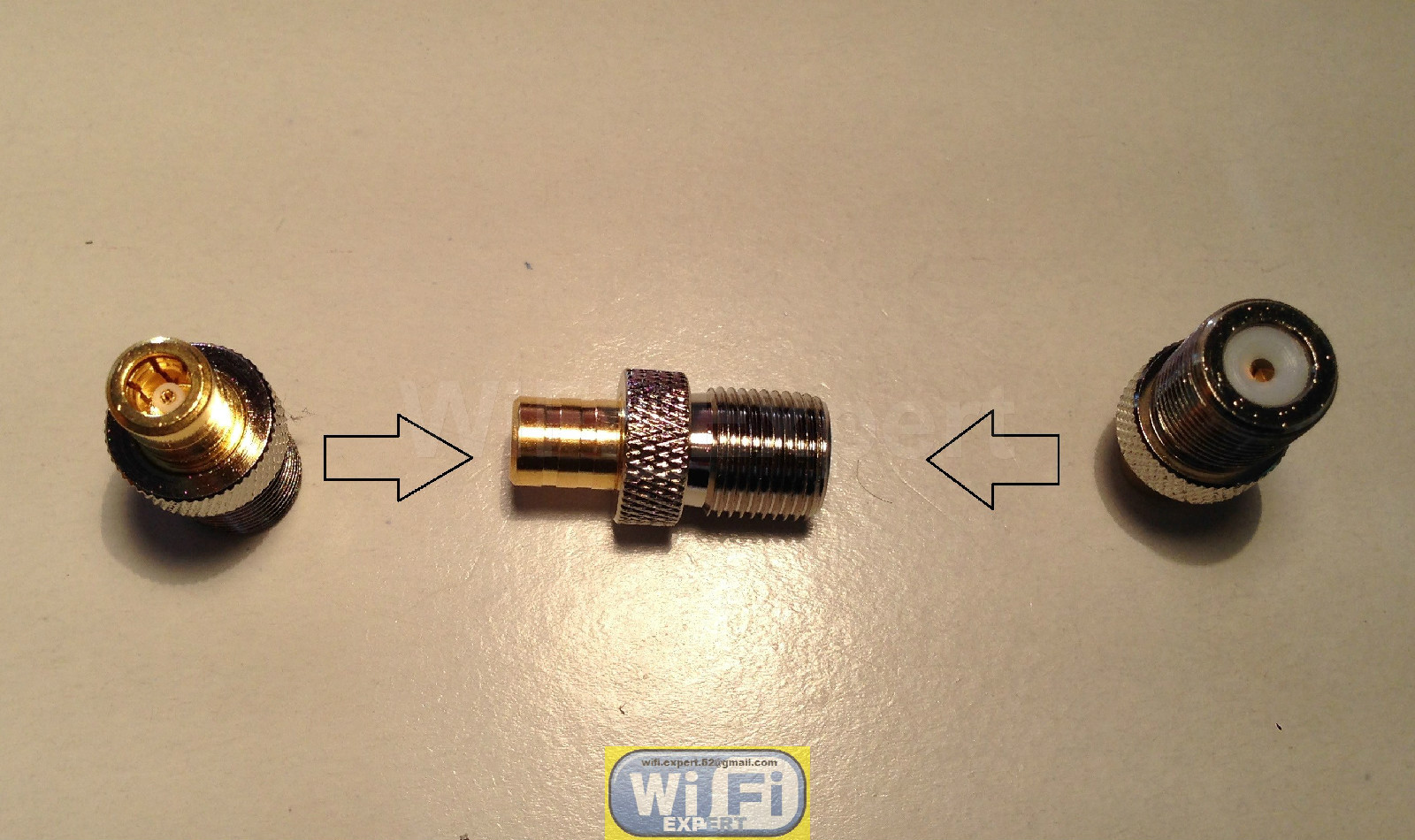 F Type Female Jack to SMB Female Plug Straight Adapter RF Connector Converter