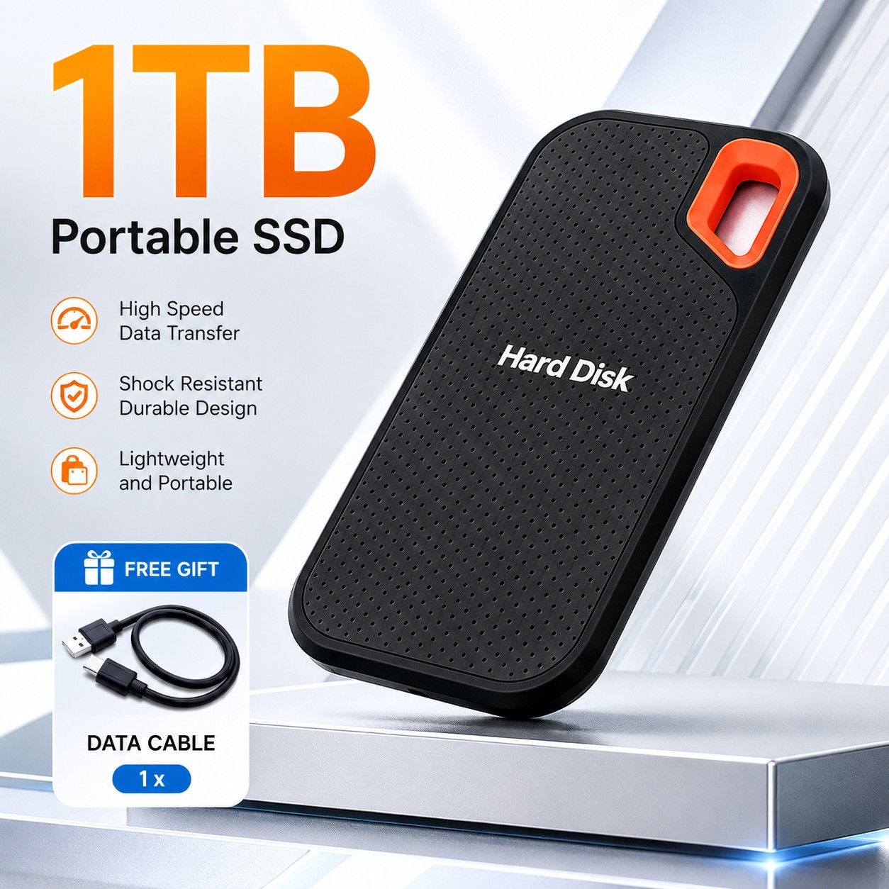 1TB 2TB Portable External SSD USB-C High Speed Storage Drive for PC Laptop
