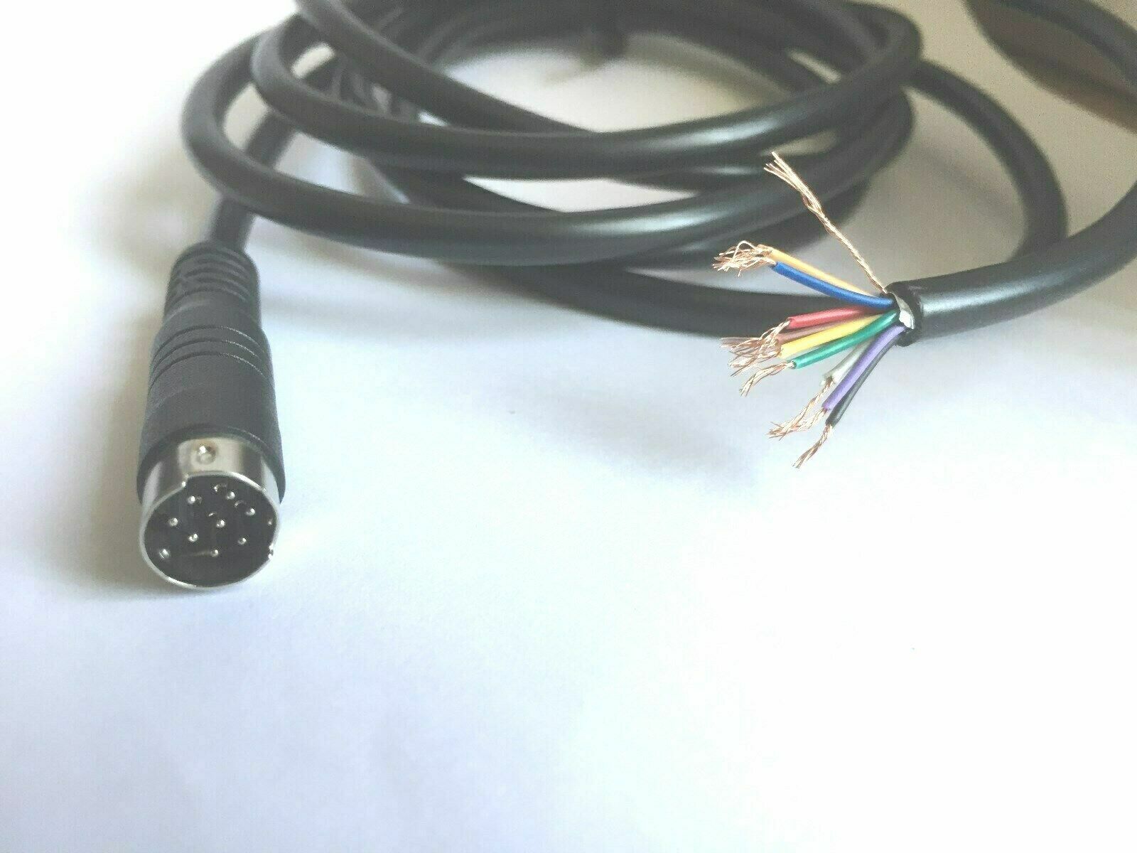 Grey Color 8 Pin Mini DIN Plug Breakout Cable for Yaesu Kenwood 5 ft long