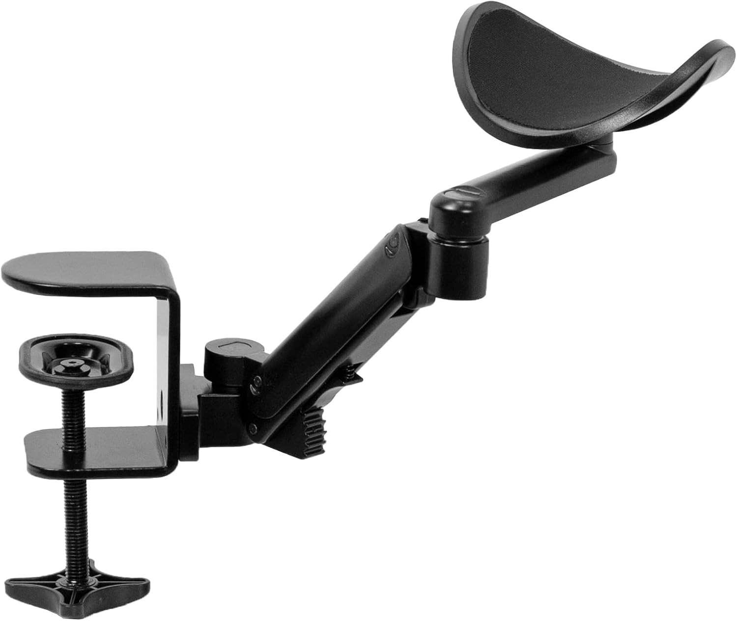 VIVO Black Clamp-On Adjustable Arm Rest, MOUNT-ARM01