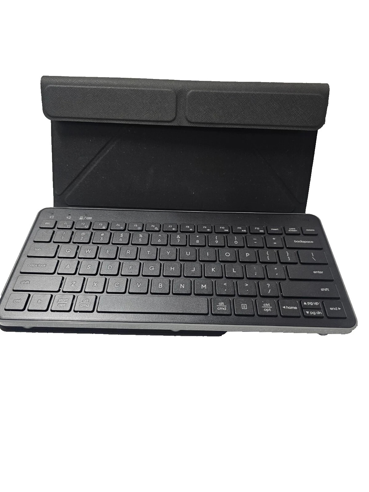 Wireless Keyboard with Stand for iPads & Tablets - heyday Black and Gray