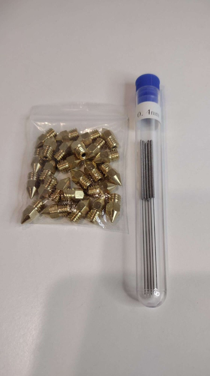 0.4mm Mk8 Ender 3 Nozzles 25 Pcs 3d Printer Brass Nozzles Extruder For Makerbot 