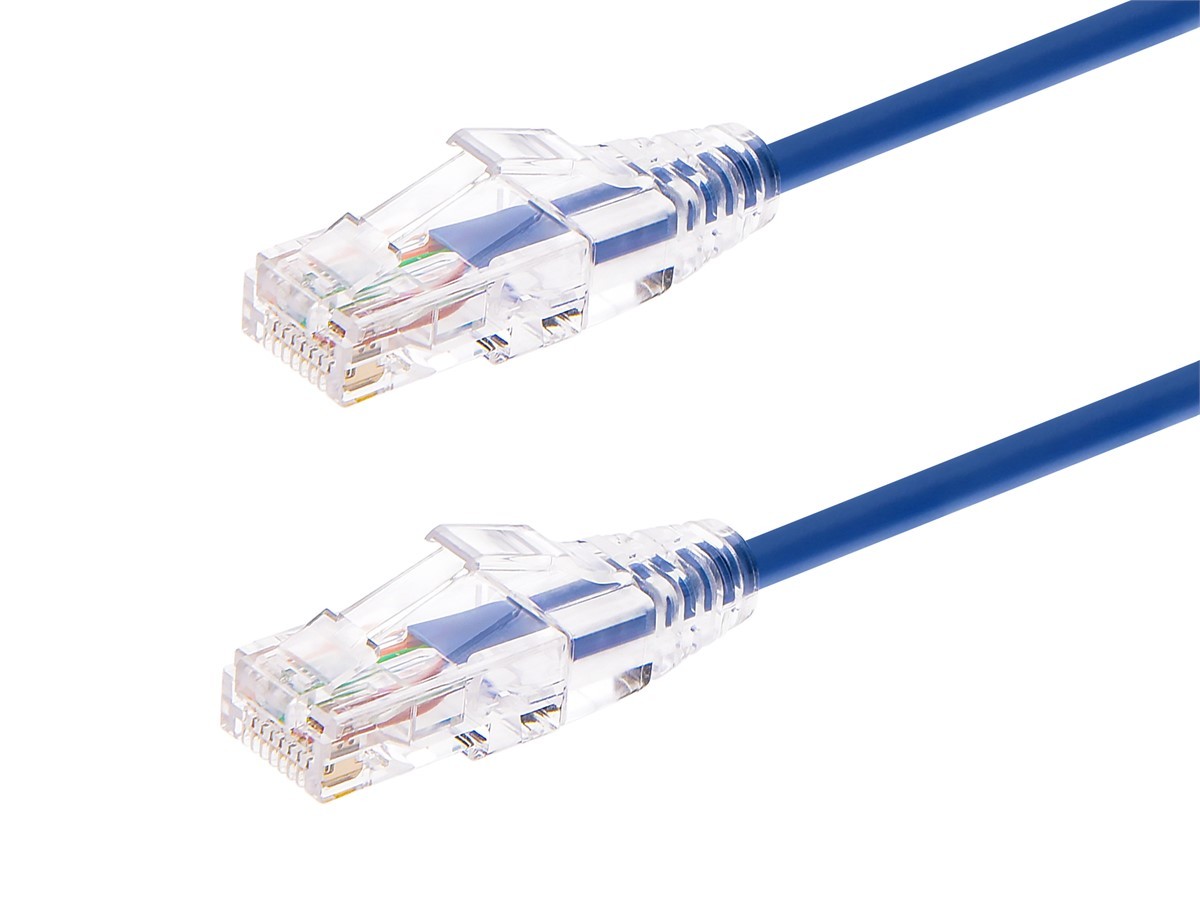 Monoprice Cat6 Ethernet Patch Cable - 1 feet - Blue | Snagless RJ45 Stranded