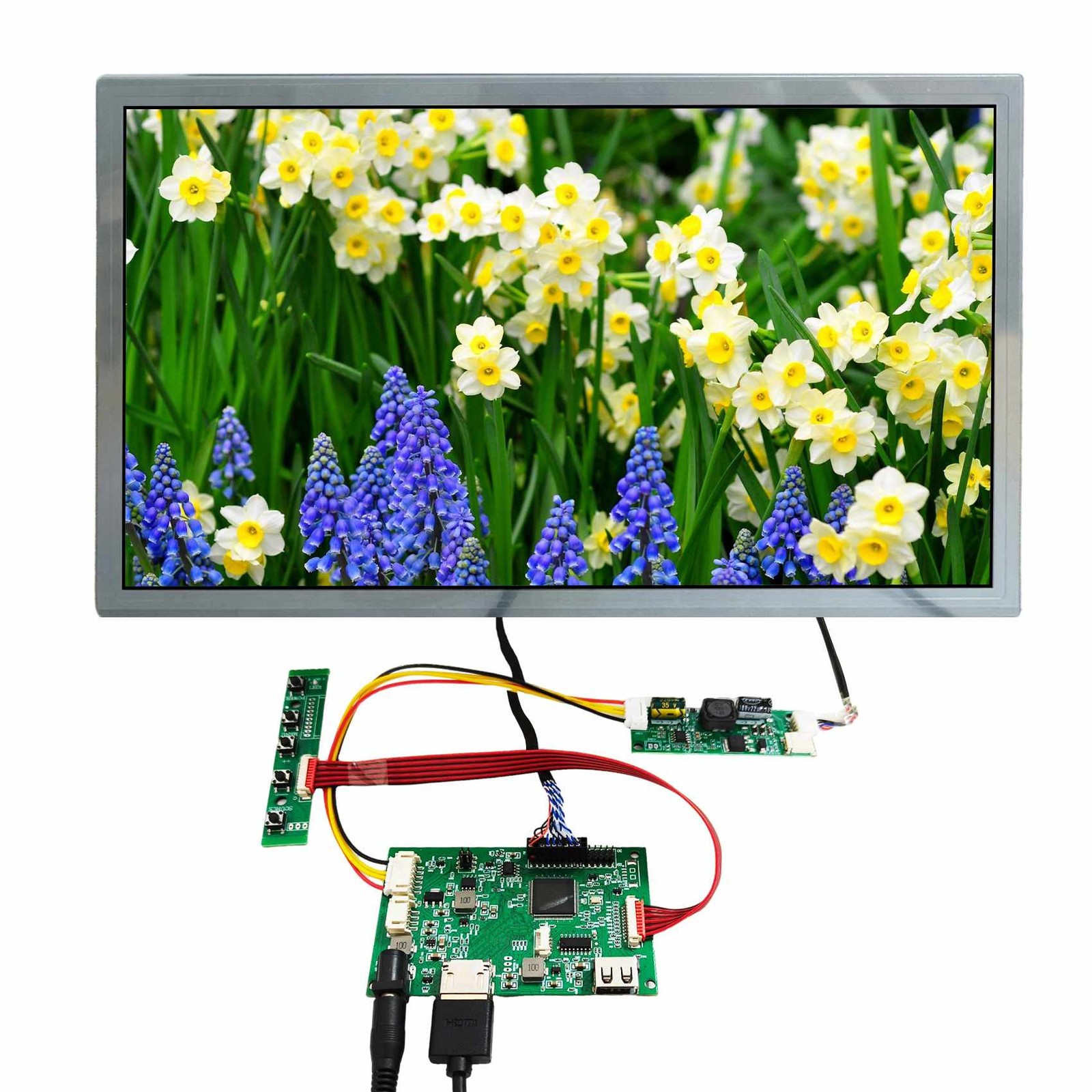 14.1 Inch 1280x800 20 pins LVDS WLED LCD Screen and H/D USB LCD Controlle Board