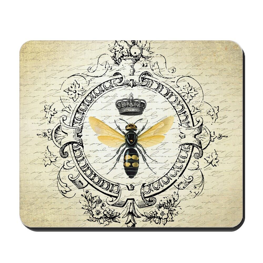 CafePress Vintage French Queen Bee Mousepad  (1189903752)
