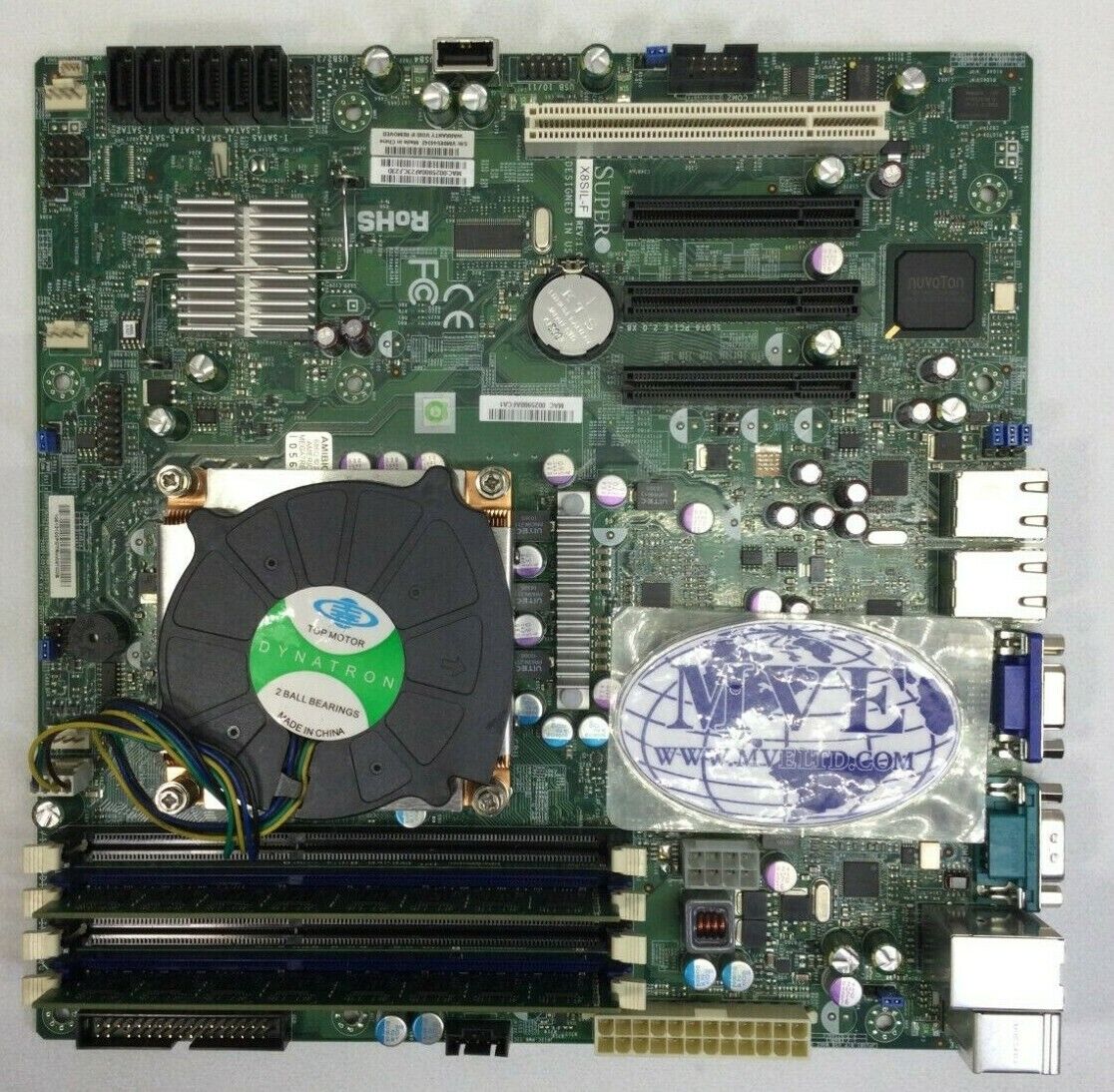 SUPERMICRO X8SIL-F 2x-2GB RAM INTEL X3440 DYNATRON HEATSINK SERVER MOTHERBOARD