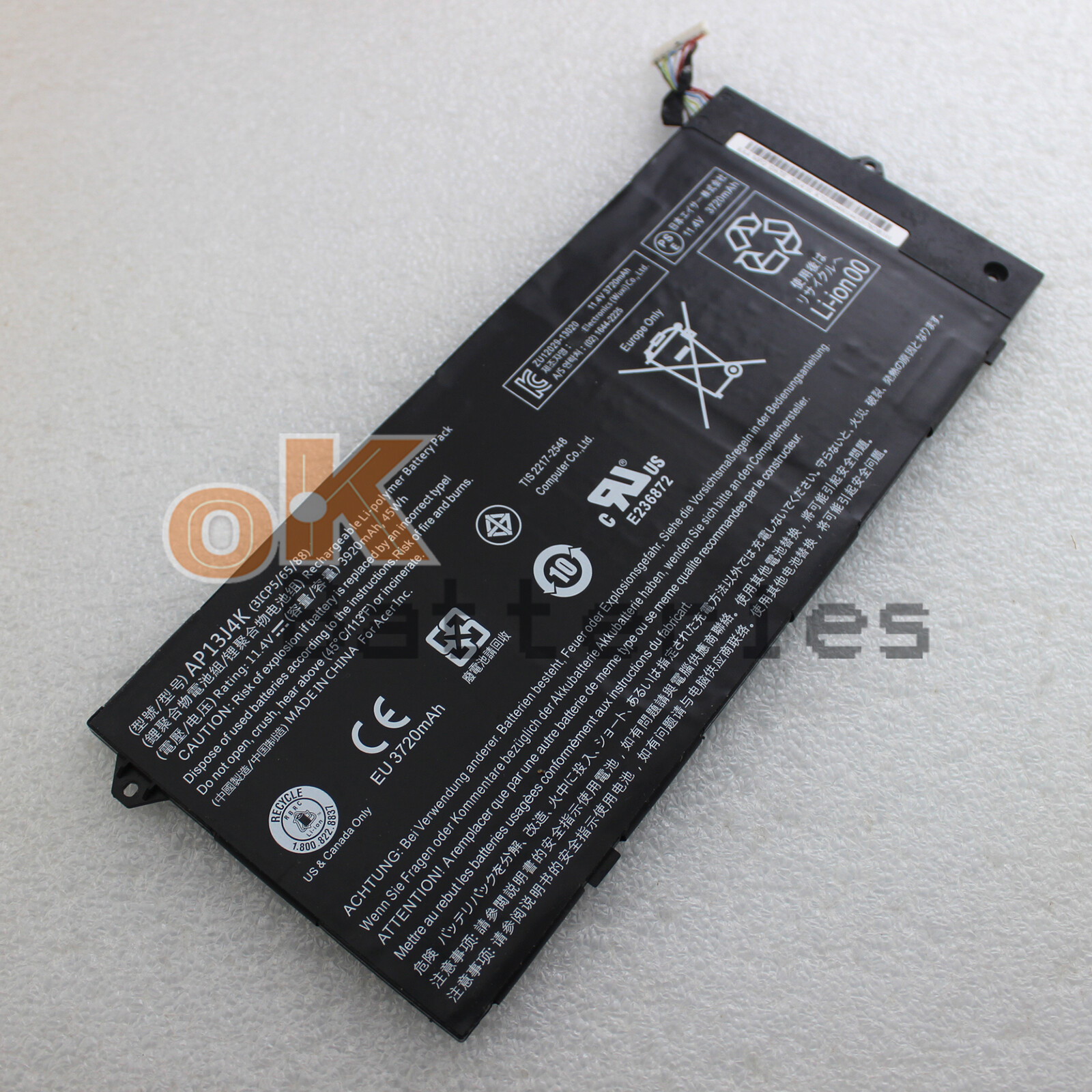 AP13J4K Battery For Acer Chromebook 11.6" C720 C720P C740 C720-2848 45Wh