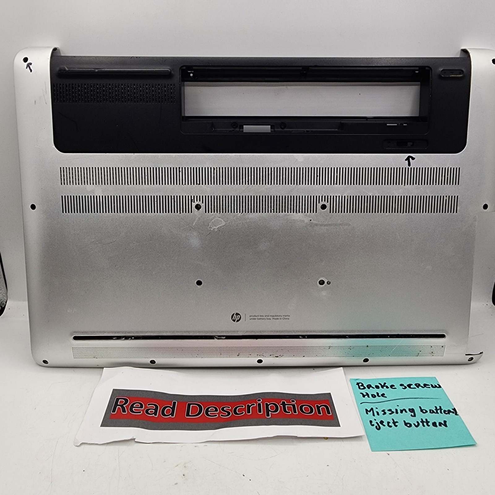 HP Envy M7-n109dx Bottom Case Base Enclosure Silver MPN 813783-001