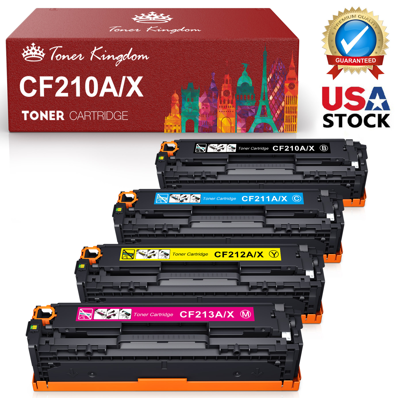 4pk CF210A - CF213A Toner Cartridge 131A Pro 200 For HP LaserJet Color MFP M276n