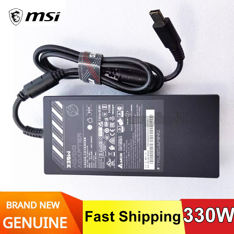Genuine MSI 330W AC/DC Adapter Laptop Charger ADP-330GB D 20V 16.5A