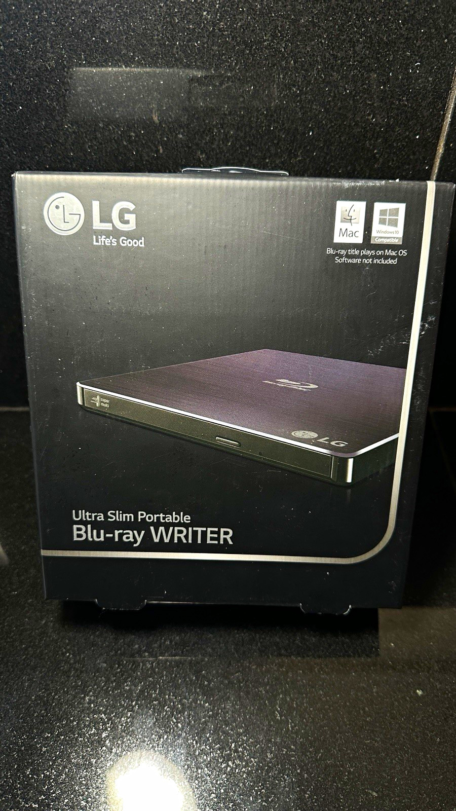 BRAND NEW LG Ultra Slim External BLU-RAY Writer USB 2.0 USB-Powered Mac/PC Black