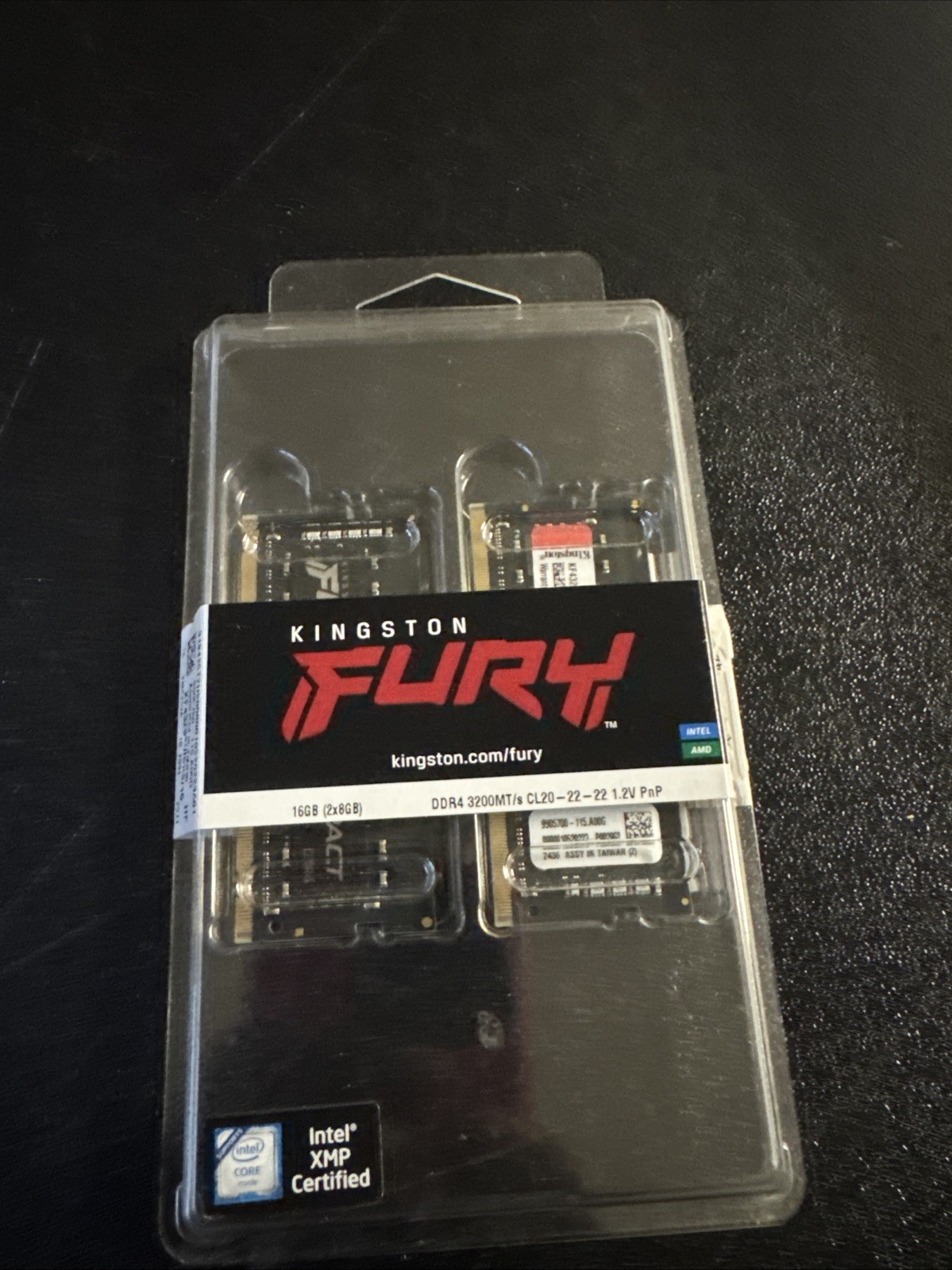 Kingston FURY 16 GB (2x8GB) 3200MHz DDR4 CL20 Laptop Memory - KF432S20IBK2/16