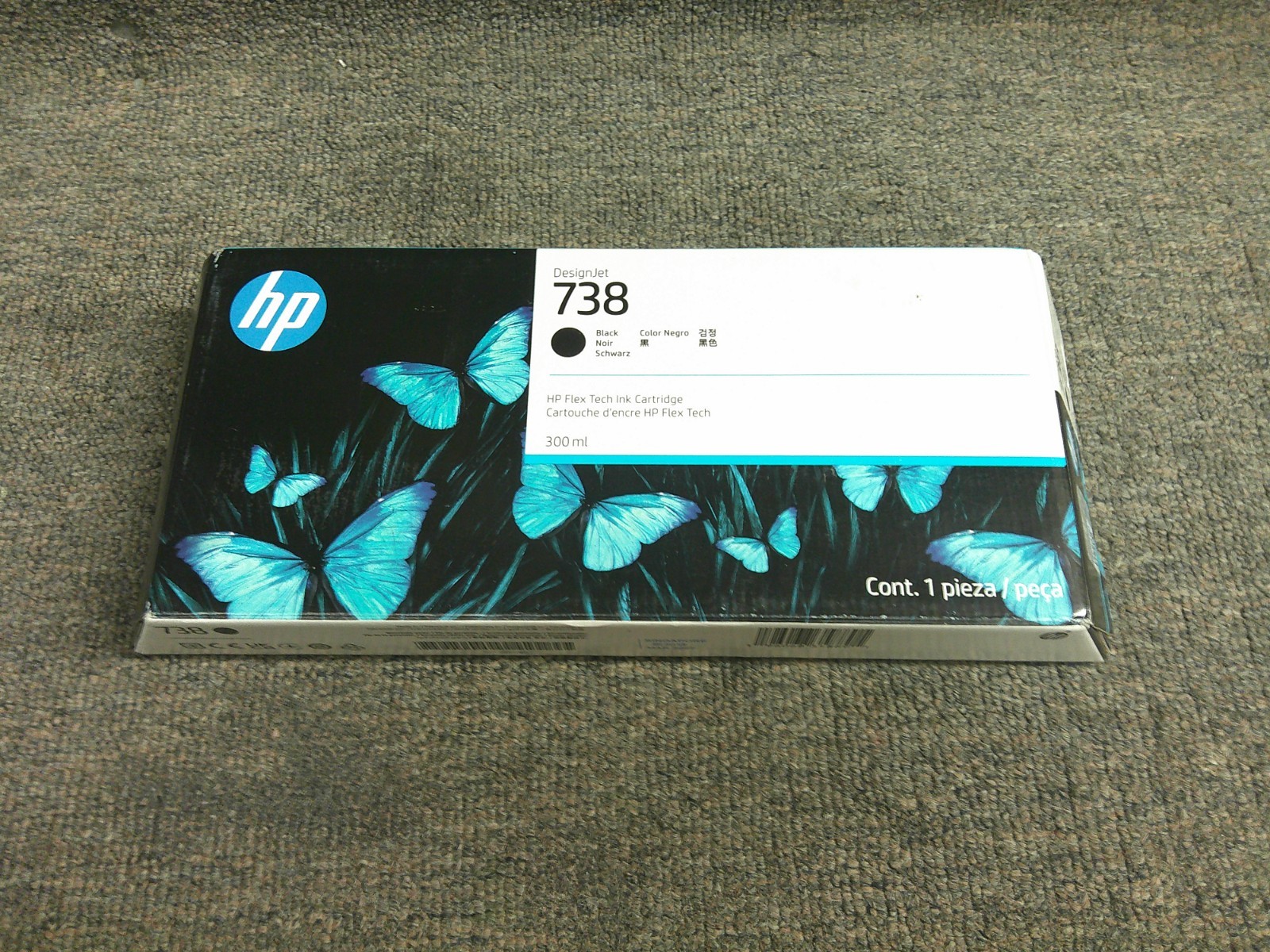 498N8A New Genuine HP 738 Black Ink 300ml Designjet T850 T950 36" series 03/2027