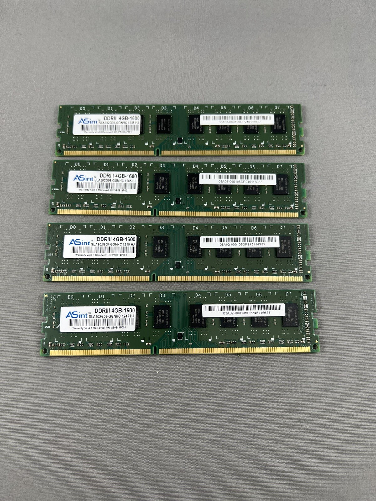 Asint DDR3 4GB-1600 - Lot of 4