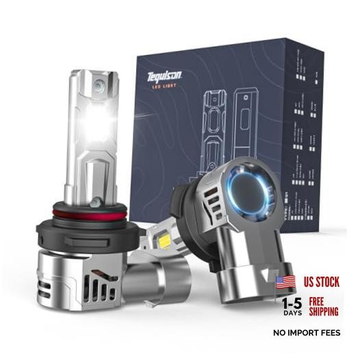 9005/HB3 Bulbs, 50000LM Ultra Brighter 6500K Cool White with 14000RPM Cooling