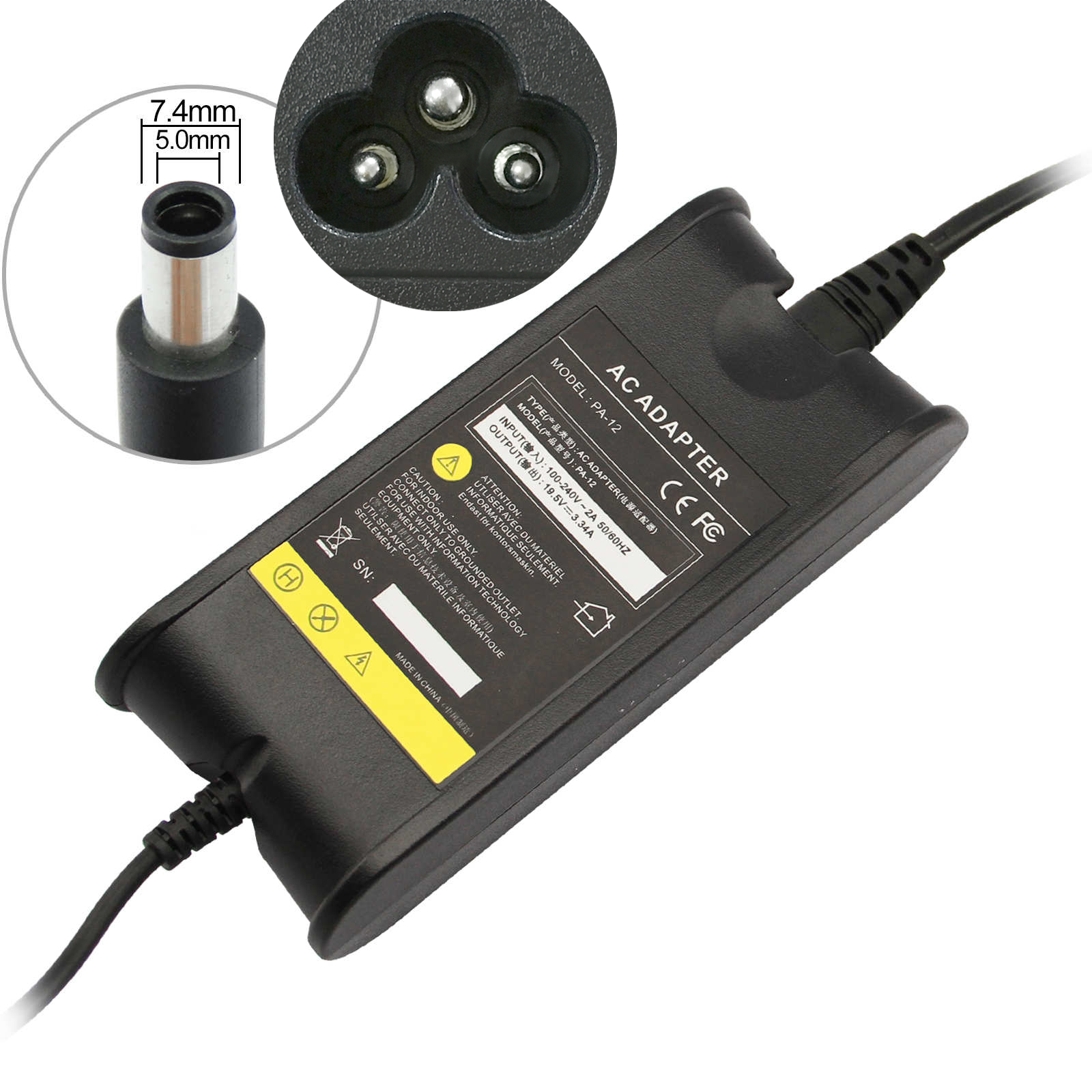 For Dell Latitude D531 D610 D620 D630 D820 D830 Laptop AC Adapter Charger 