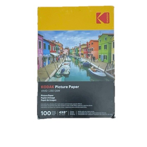 Kodak Vivid 4x6 Picture Photo Paper #3510-782. 100 Sheets Inkjet Printers NEW