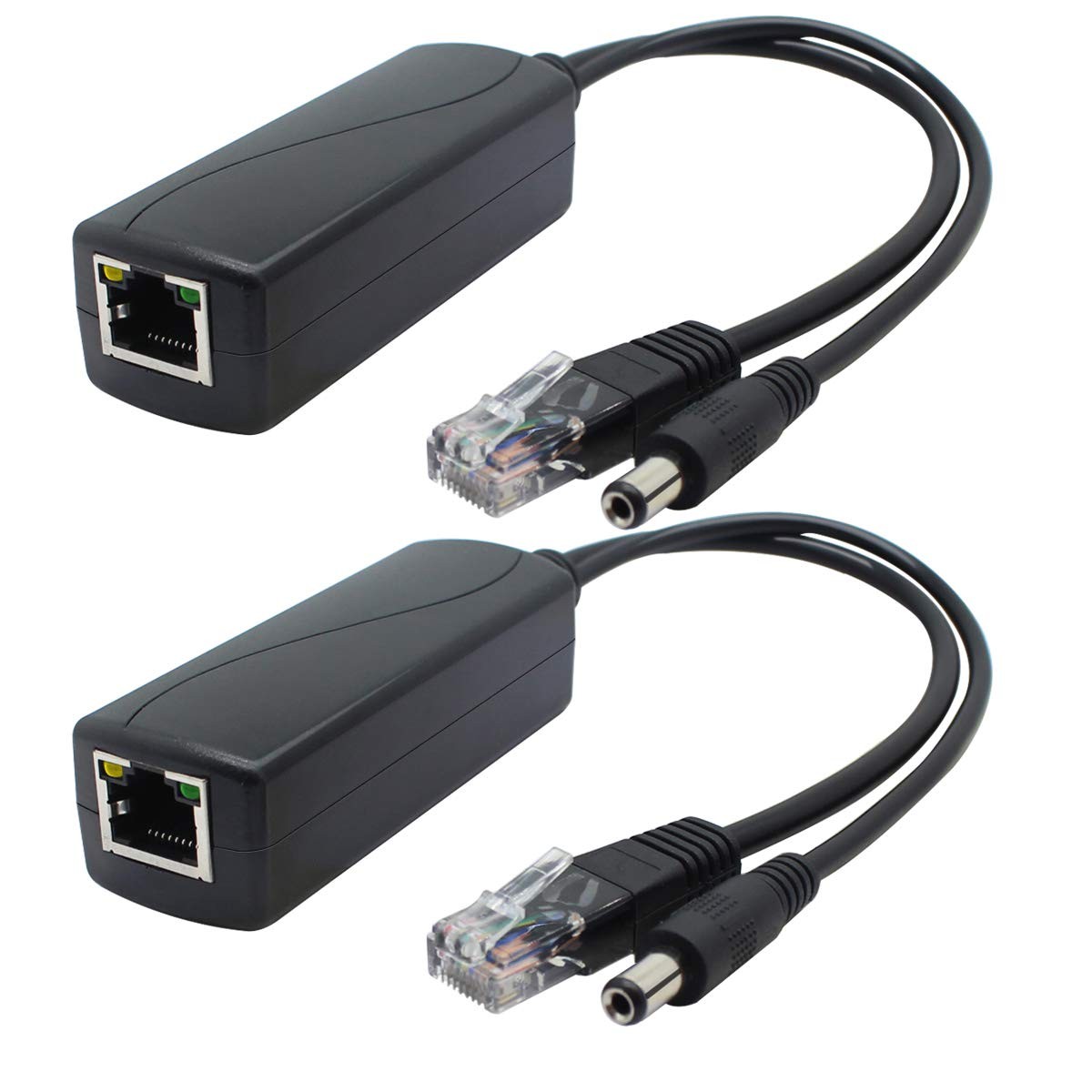 2-Pack Gigabit PoE Splitter, 48V to 12V 2A Ethernet Adapter, for , AP, Voip a...