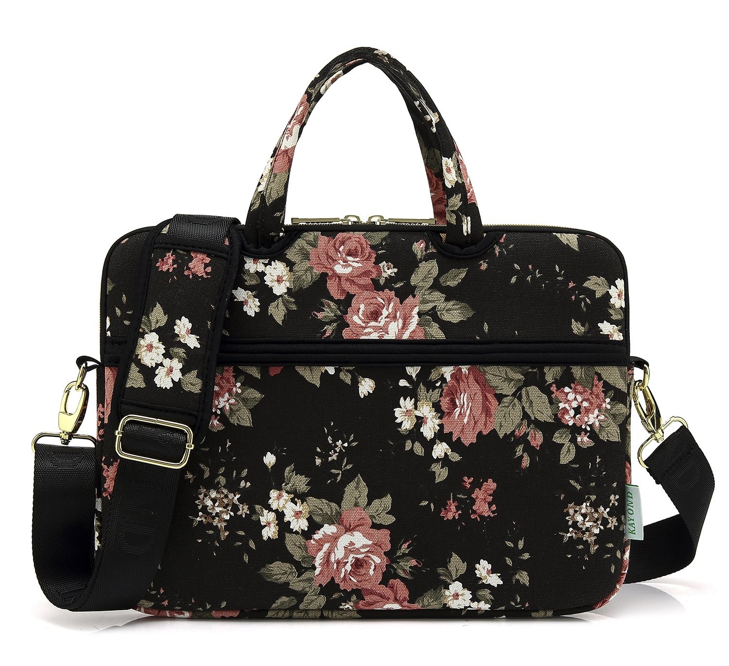 Black C Rose Laptop Shoulder Messenger Bag Case 12 13 Inch Briefcase