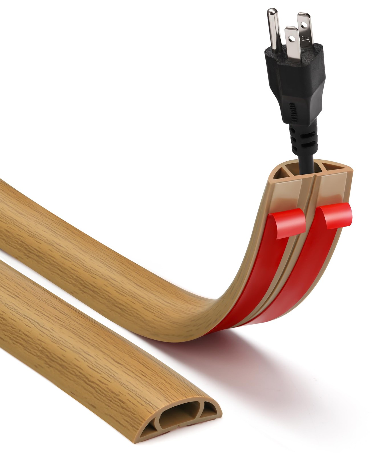 Floor Cord Cover, 3.6FT SelfAdhesive Cable Protector for Wires, Prevent Trip ...