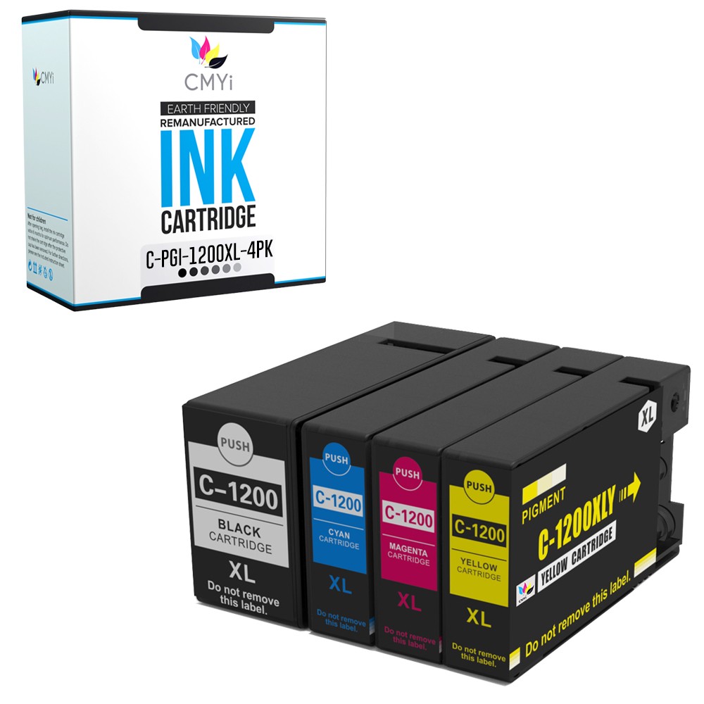 CMYi 4-Pack Compatible PGI-1200XL Ink Cartridges fits Canon MAXIFY MB2320 MB2720