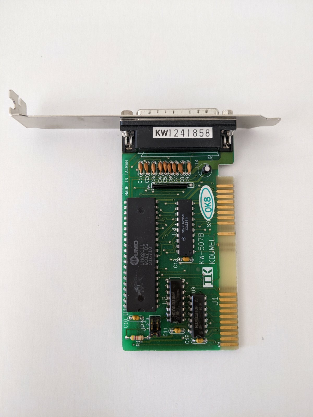 VINTAGE KOUWELL KW-507B  8-BIT ISA PARALLEL CARD WITH DB25  CONNECTOR 