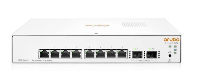 HPE Aruba Instant On 10 Port Ethernet Switch - White - JL680A#ABA