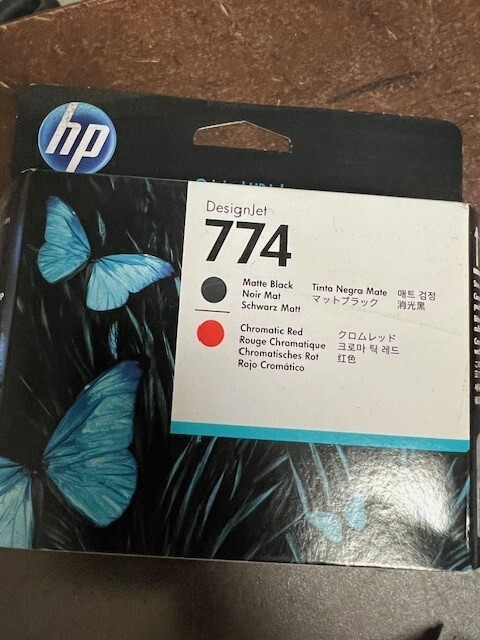 HP P2V97A Genuine Printhead HP 774 Matte Black Chromatic Red 2020 Exp.