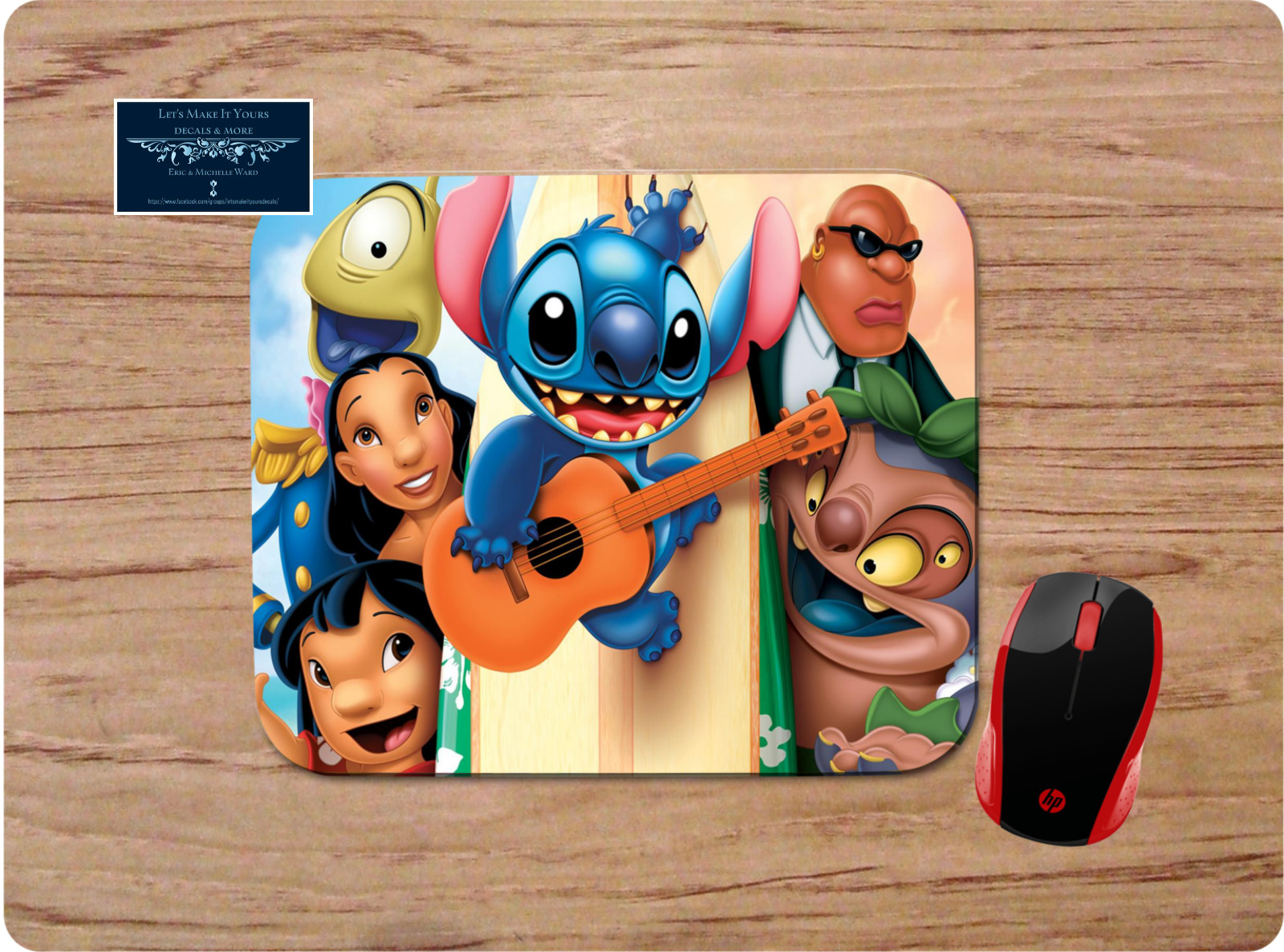LILO & STITCH DESIGN 3 CUSTOM NON-SLIP NEOPRENE MOUSEPAD HOME SCHOOL OFFICE GIFT