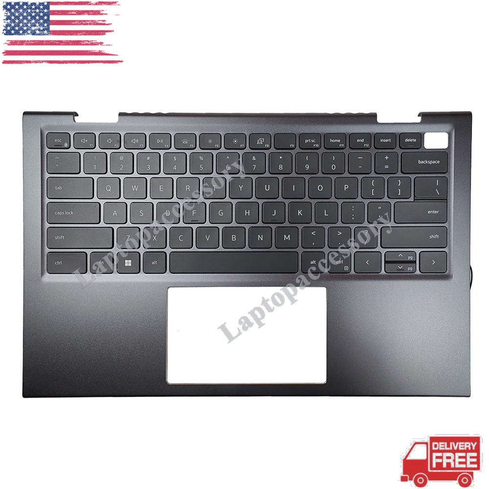 0D7TNC D7TNC For Dell Inspiron 14 5410 7415 2-in-1 Palmrest Backlit US Keyboard