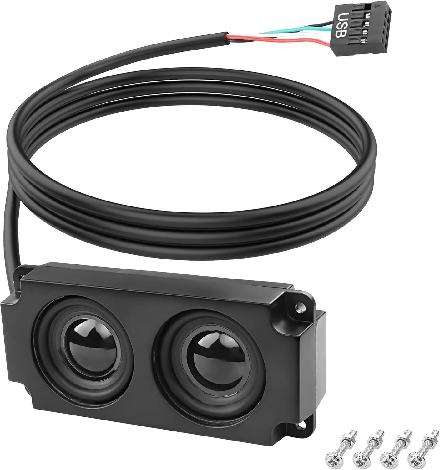 Motherboard 9 Pin USB Computer Stereo Speaker For PC Desktop Internal Hidden DIY