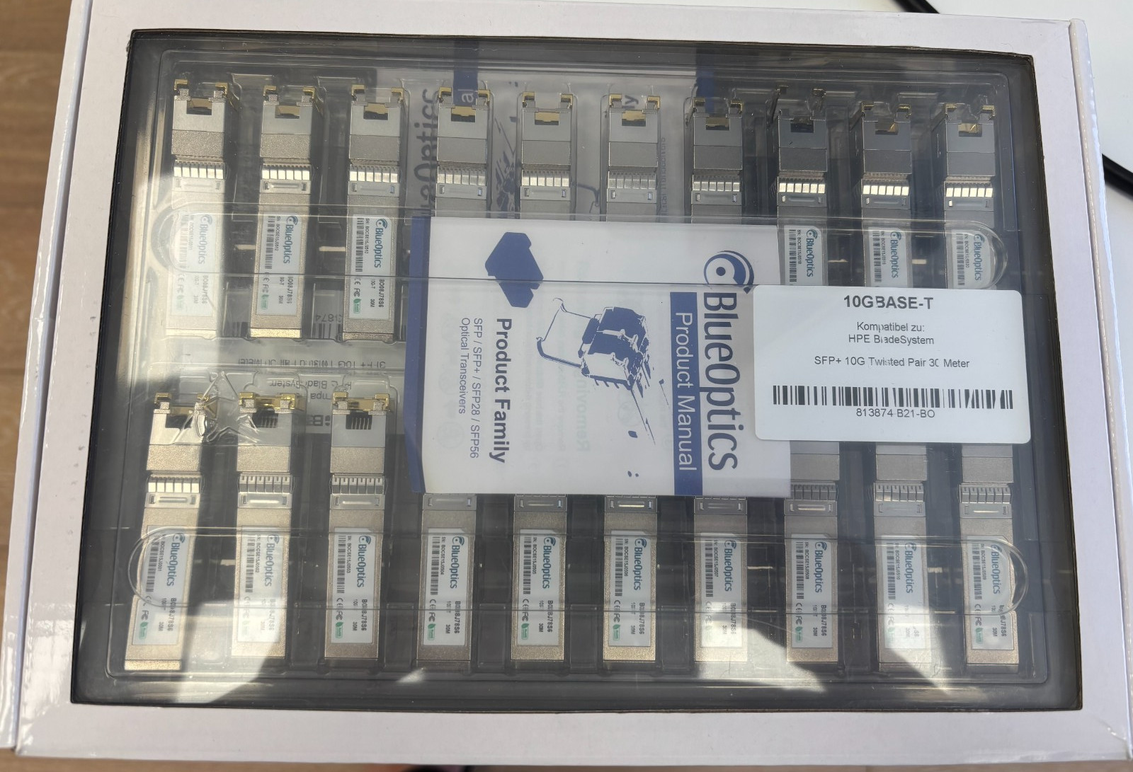 HPE BladeSystem 813874-B21 Compatible BlueOptics SFP+ BO08J78S6