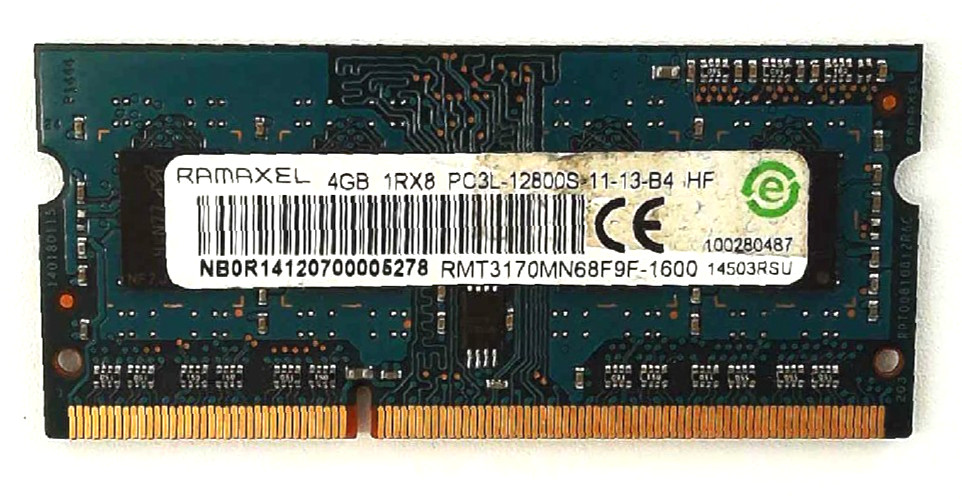 Ramaxel 🔧 4GB DDR3L-1600 (PC3L-12800S) SO-DIMM Laptop Memory 🟥 ☆