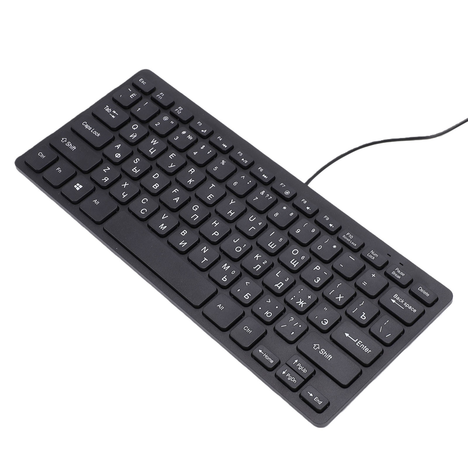 Russian Keyboard USB 78 Keys Plug And Play Proof Small Wired Keyboar JMMH