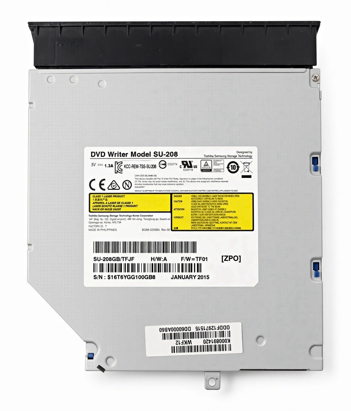 Toshiba Samsung Storage Technology SU-208 Laptop SATA DVD Writer 8x