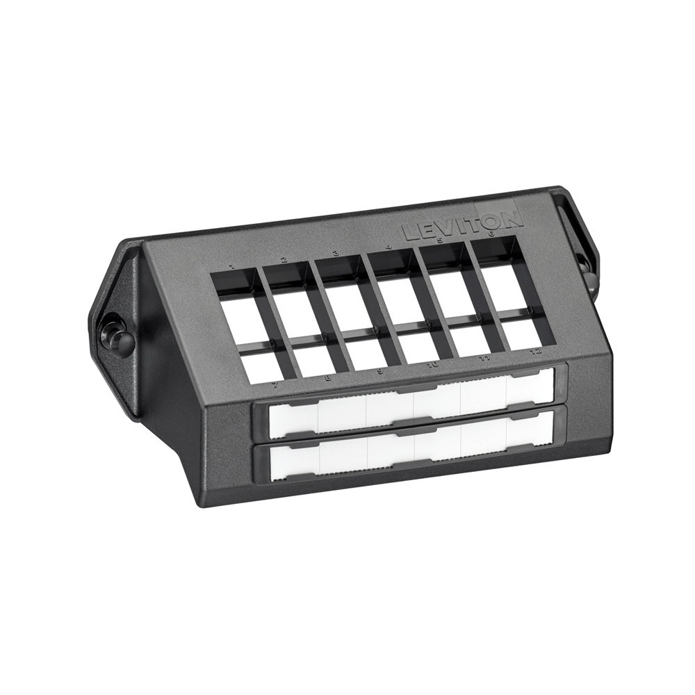 5 Pack Leviton 47600-QPB Quickport Mounting Bracket Accepts 12-Port connectors
