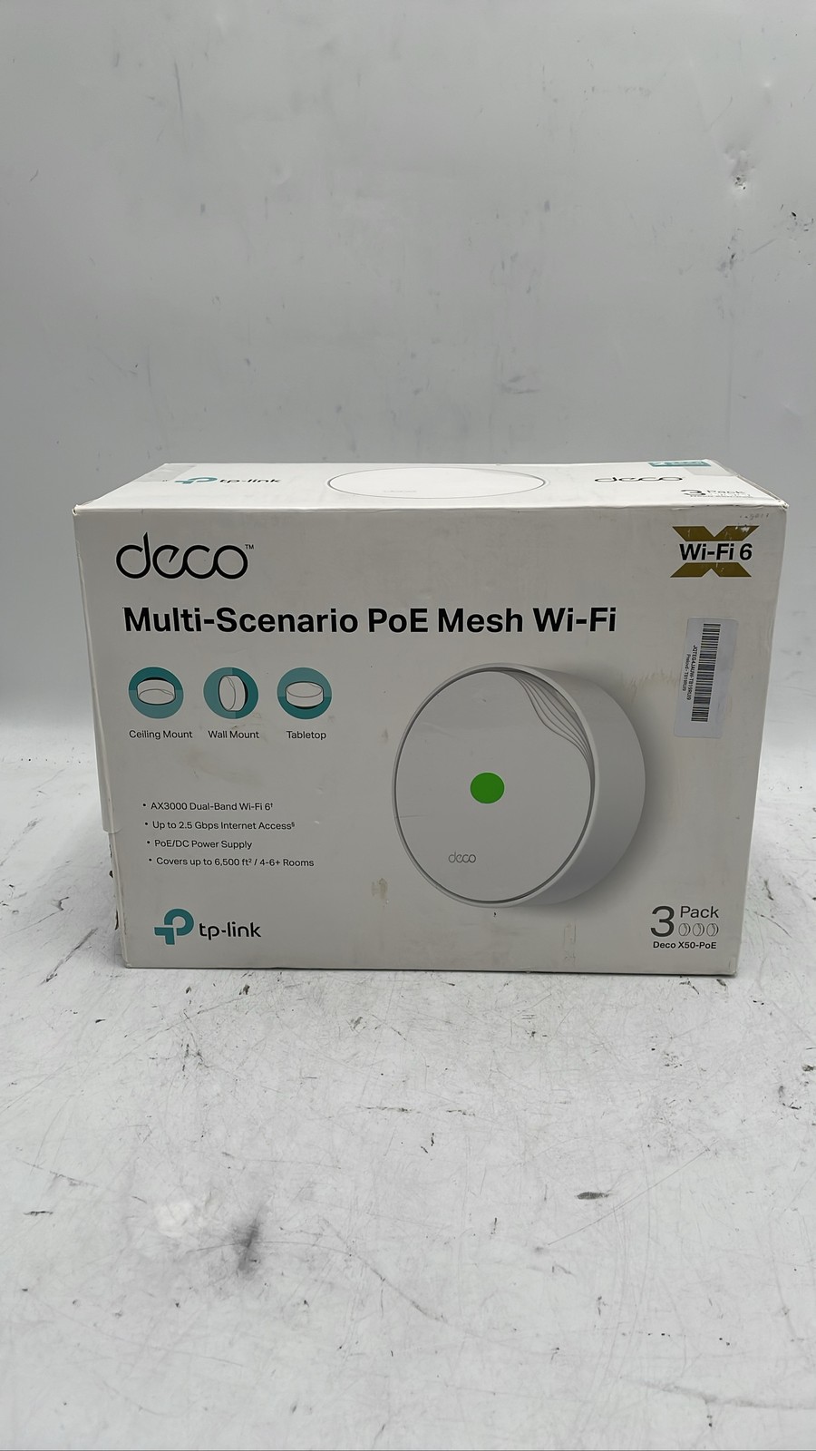 TP-Link Deco X50-PoE AX3000 WiFi 6 Mesh System PoE Wireless Router 3 Pack
