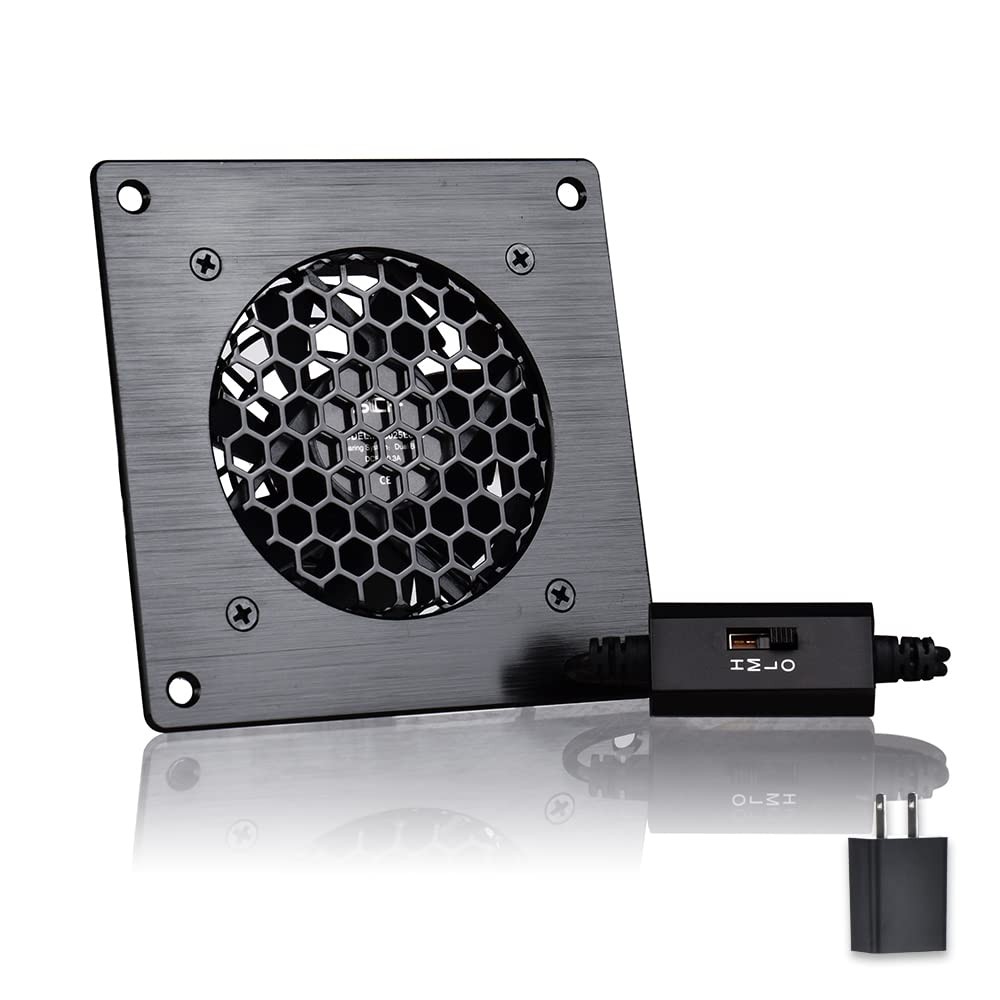 USB Cabinet 80MM Fan Quiet Cooling Fan System 4" with Speed Control, for Home...