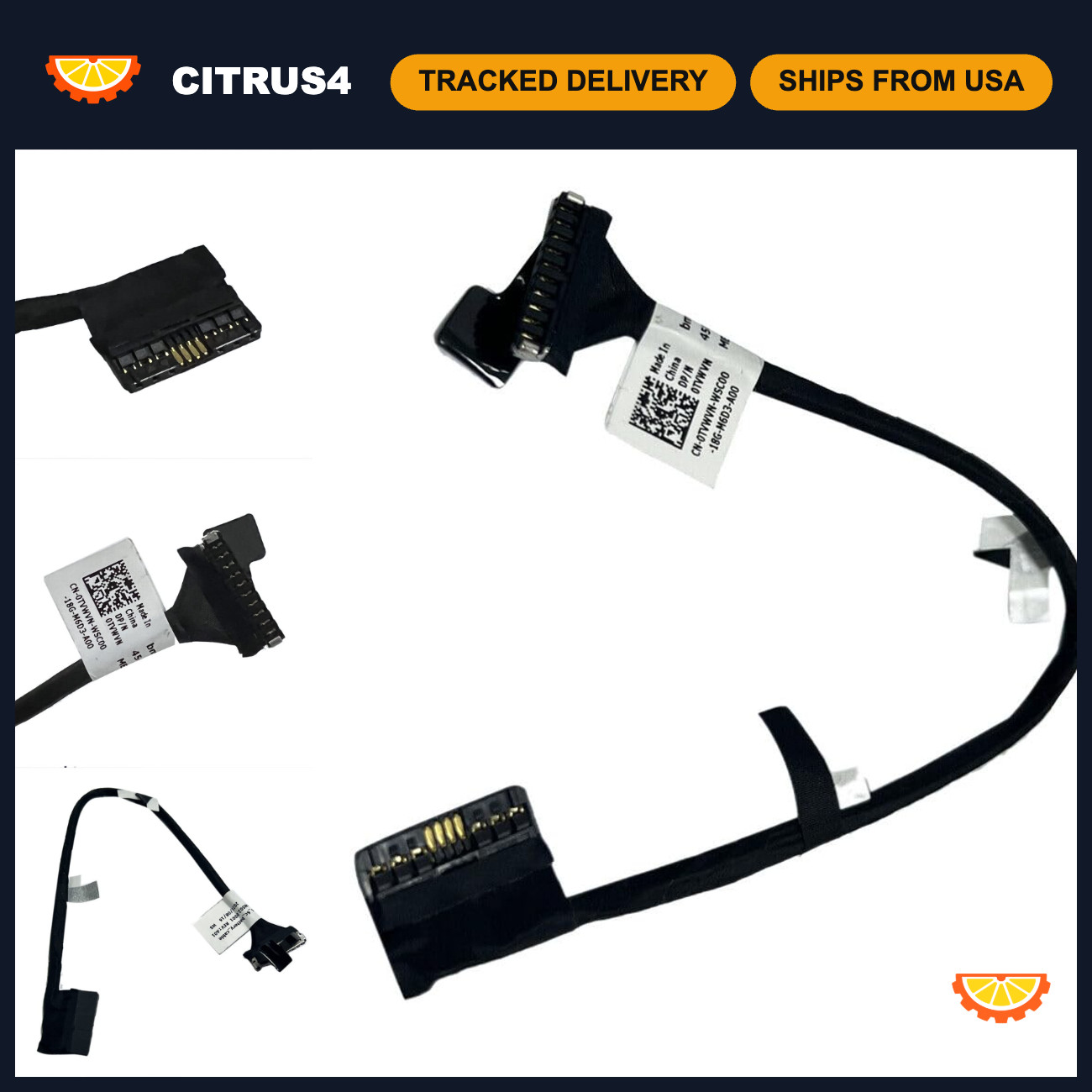 High-Performance Battery Cable for Dell Latitude 5521 & Precision 3561 - BM15-6C