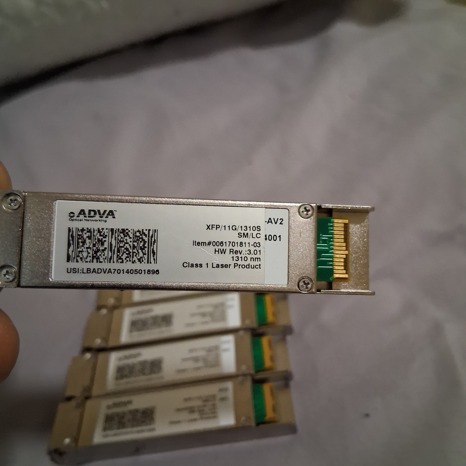 [LOT OF 5 ] ADVA  1061701698 XFP/11G/C1610L SM/JC 1610nm HW REV:2.00