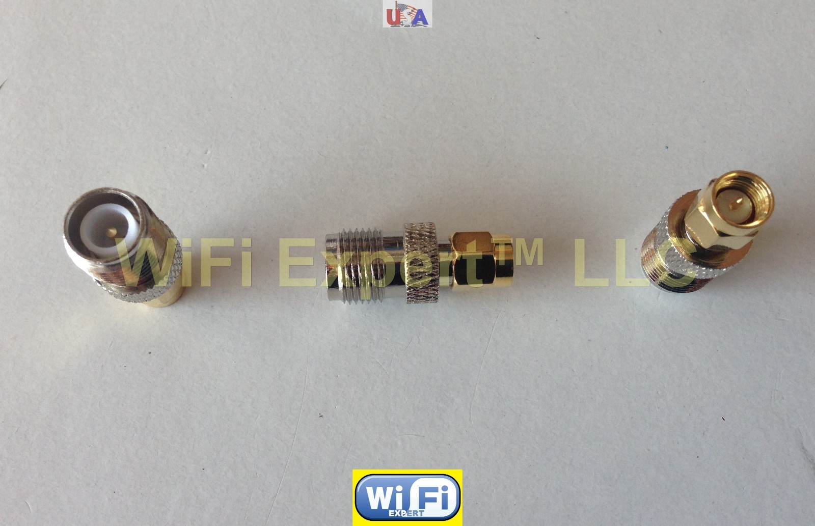 1 x SMA Male To RP-TNC Female (male pin) RF Adapter Antenna Router Ships from US