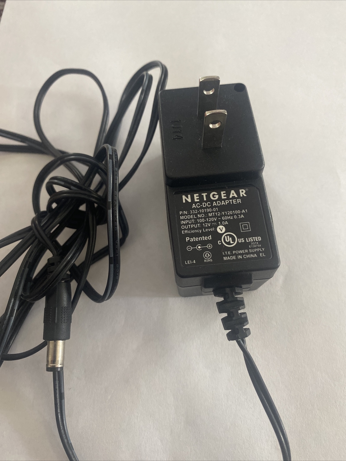 Genuine Netgear AC/DC Adapter Power Supply 332-10190-01 MT12-Y120100-A1 12V 1A 