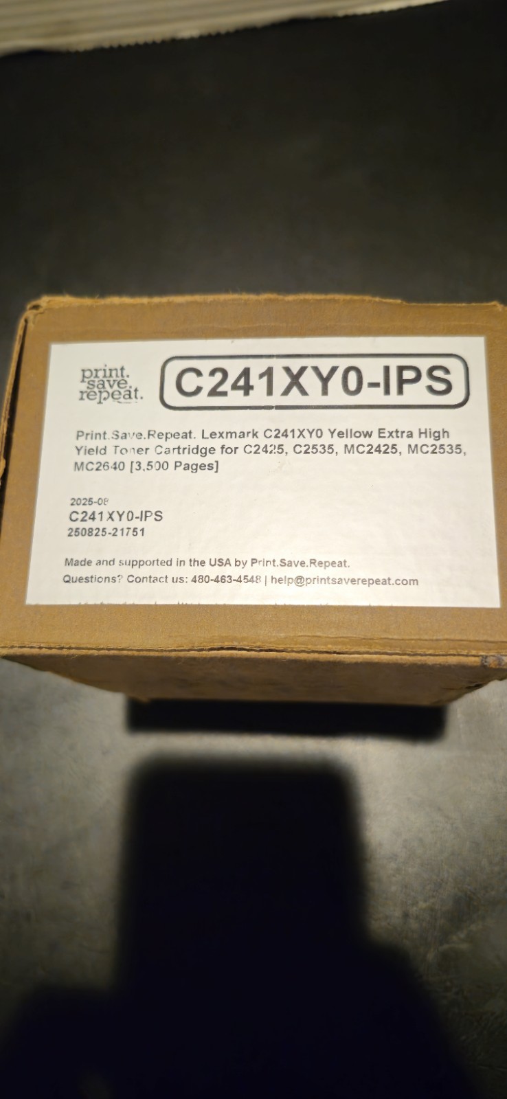 Print.Save.Repeat. Lexmark C241XY0 Yellow Toner Cartridge C2425 MC2425 [3.5K]