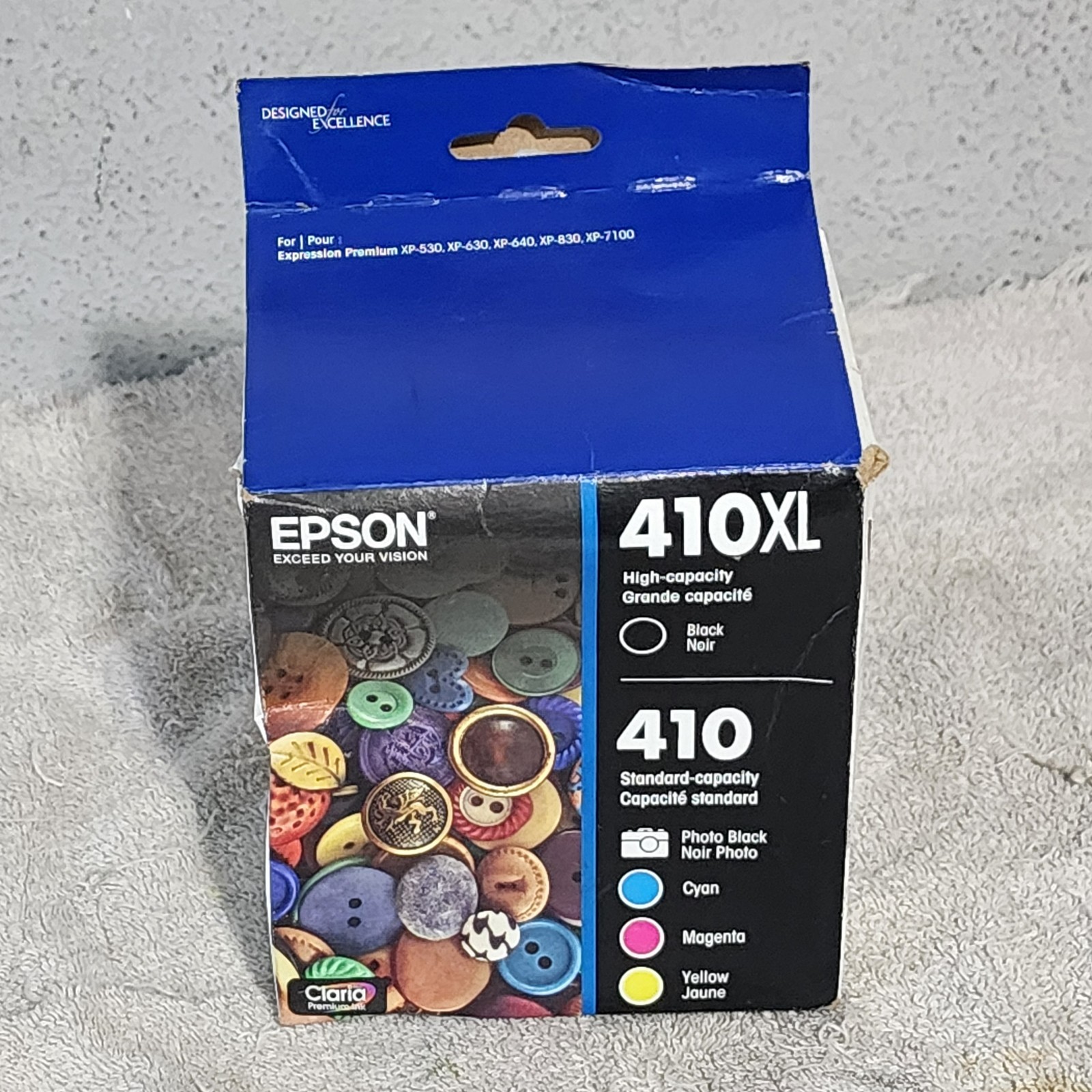 Epson 410XL BK, 410 PBK CMY Ink Cartridge 5 Pack T410XL-BCS Genuine Sealed 2027
