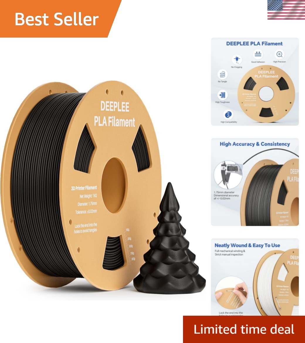 PLA 1.75mm 3D Printer Filament, Dimensional Accuracy +/- 0.02mm, Neatly Wound...
