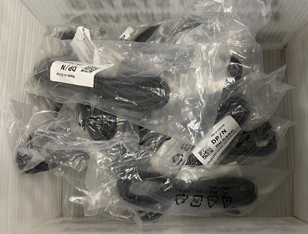 Lot of 19 Dell 3-Prong Micky Mouse style 6 ft Power Cable 0K2490 - New in Bag