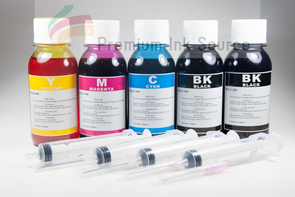500ml Premium bulk refill ink for Canon HP Lexmark Brother Dell Printer 4 colors
